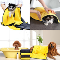 Quick-Drying Dog &  Cat Towels Soft Fiber Towels