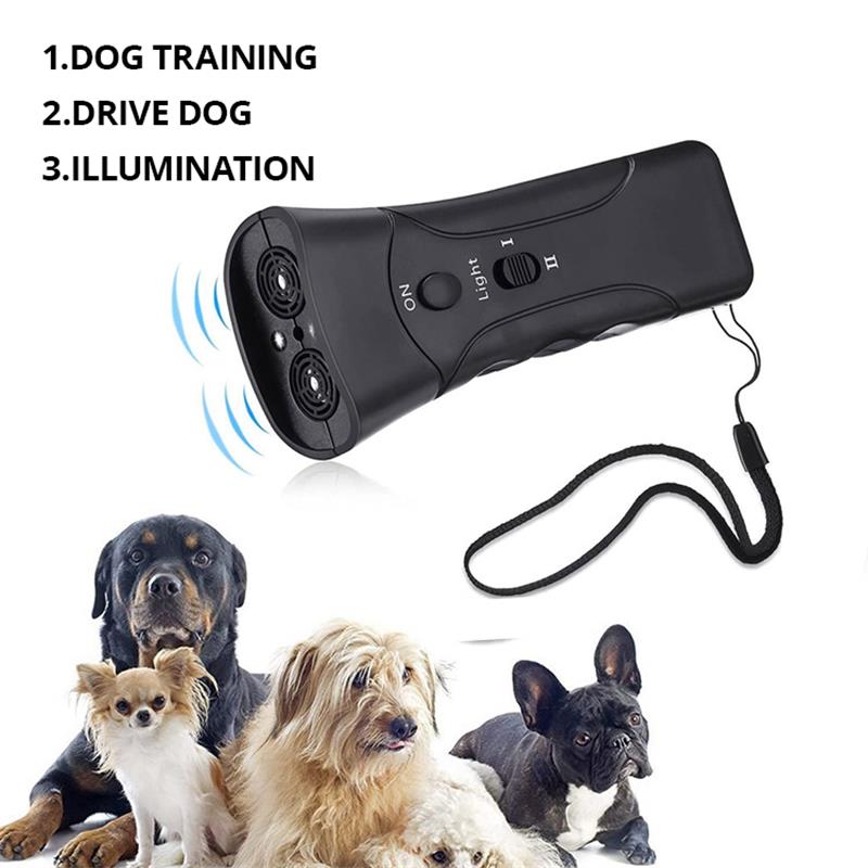 1pc Dog Repeller LED Ultrasonic Anti Barking Device