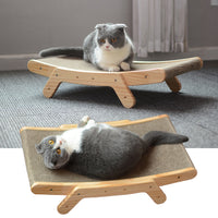 Wooden Cat Scratcher Detachable Lounge Bed